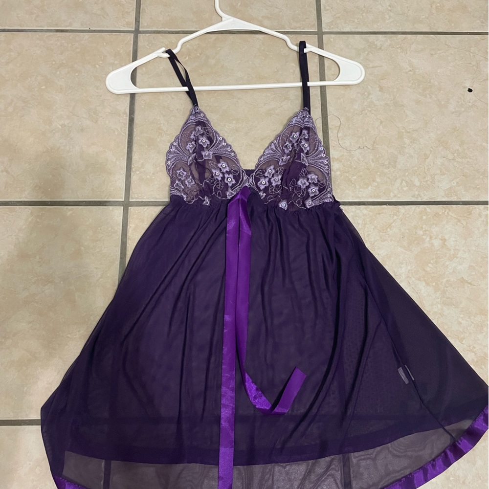 Purple lingerie babydoll slip Fairy top